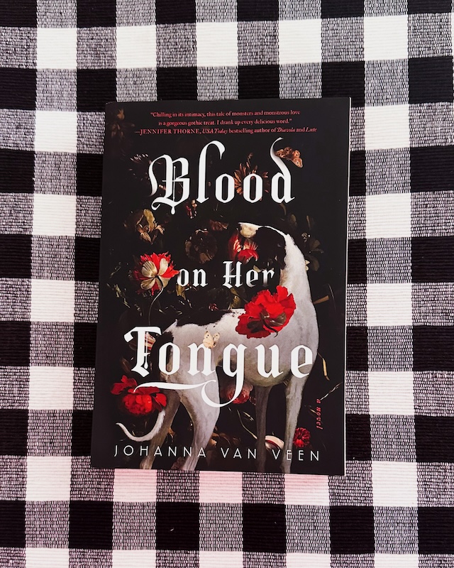 Blood on Her Tongue by Johanna Van Veen Cover