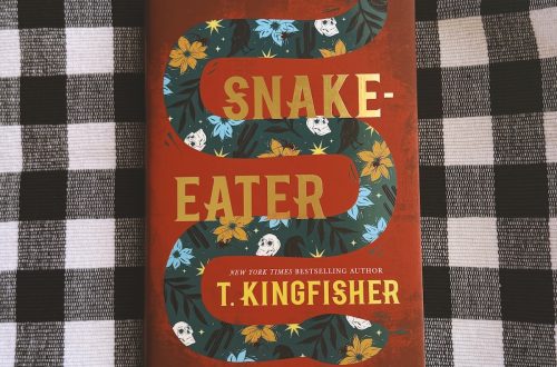 Snake Eater by T Kingfisher - Book Cover on a checkered surface